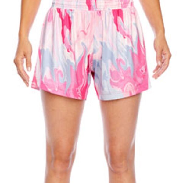 Ladies' Tournament Sublimated Pink Swirl Short Thumbnail