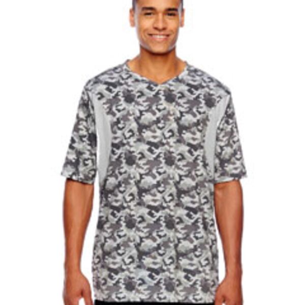 Men's Short-Sleeve Athletic V-Neck Tournament Sublimated Camo Jersey Thumbnail