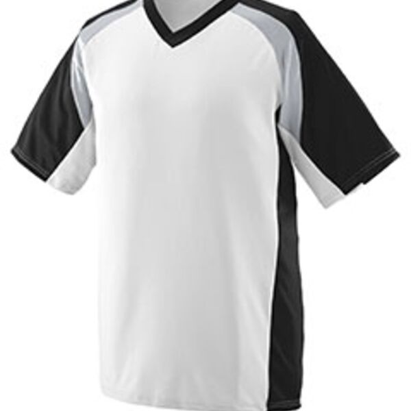 Adult Wicking Polyester V-Neck Short-Sleeve Jersey with Inserts Thumbnail
