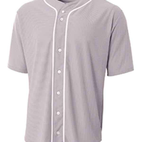 Youth Short Sleeve Full Button Baseball Jersey Thumbnail