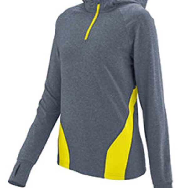 Ladies Wicking Brushed Back Poly/Span Quarter-Zip Hoody Thumbnail