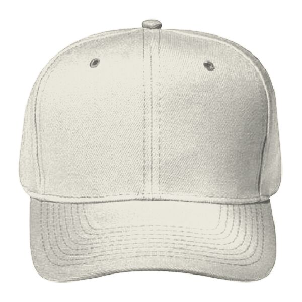 OTTO Wool Blend Twill Gray Undervisor Six Panel Pro Style Baseball Cap Thumbnail