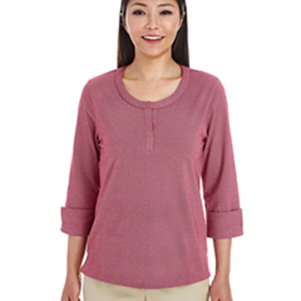 Ladies' Central Cotton Blend Mélange Knit Top Thumbnail