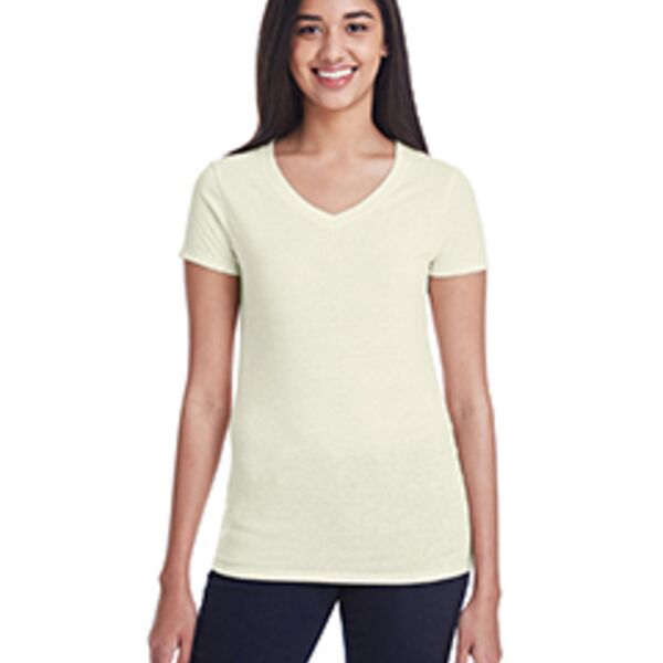 Ladies' Triblend Short-Sleeve V-Neck T-Shirt Thumbnail