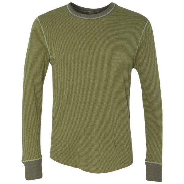 Eco-Jersey Feeder Stripe Long Sleeve Crewneck T-Shirt Thumbnail
