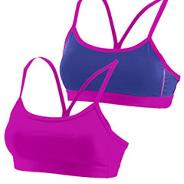 Girls Wicking Poly/Span Reversible Bra Thumbnail